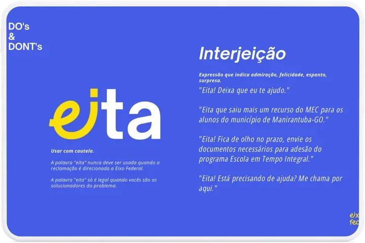 Manual de identidade verbal: interjeição