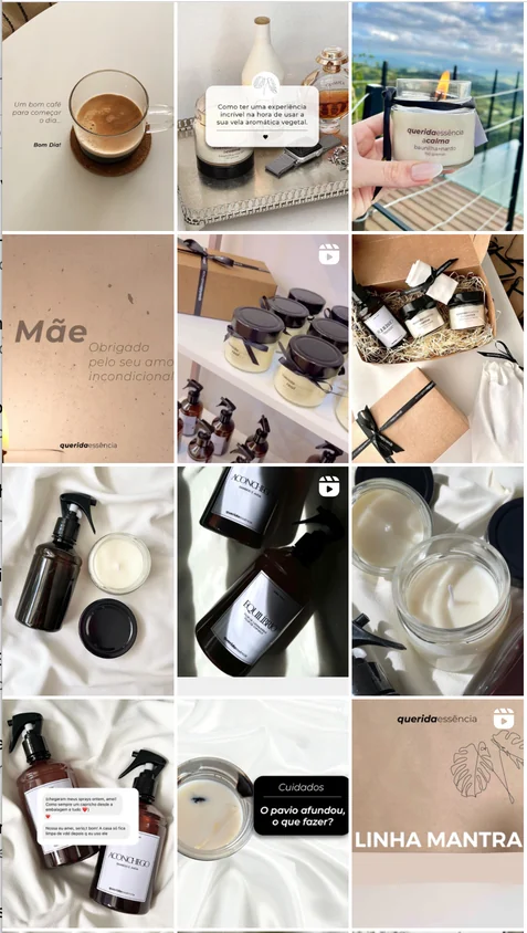 Feed do Instagram @queridaessencia