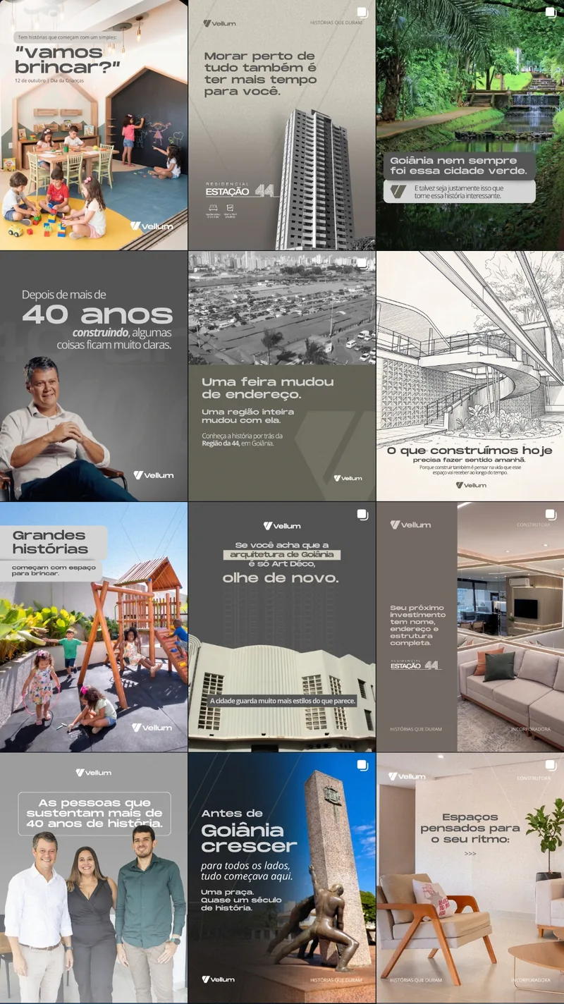 Feed do Instagram @vellum.ci