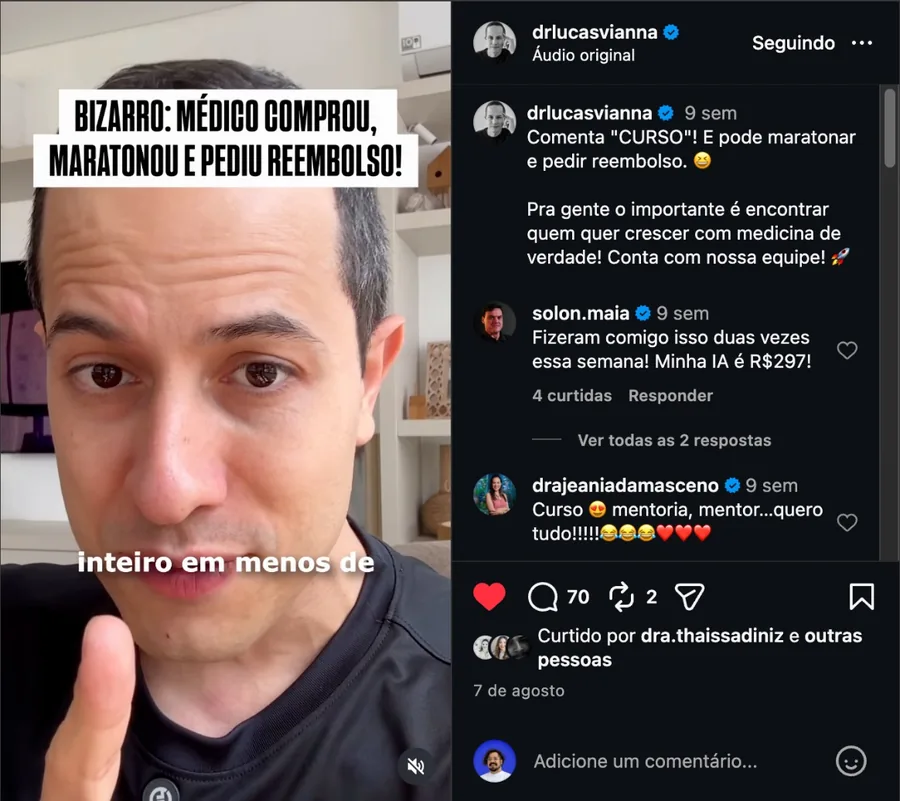 Reel mais visto do @drlucasvianna